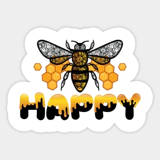 Bee Happy Sticker